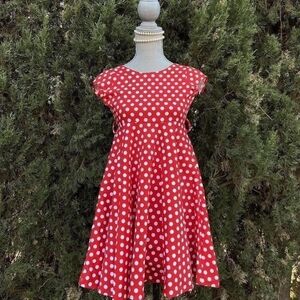 HBB Magic NWOT Red And White Polka Dot Dress Girls Size 12 Years